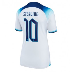 England Raheem Sterling #10 Replica Home Stadium Shirt for Women World Cup 2022 Short Sleeve